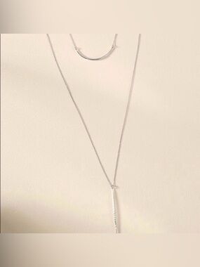 Stella & Dot Kari Layered Silver Necklace